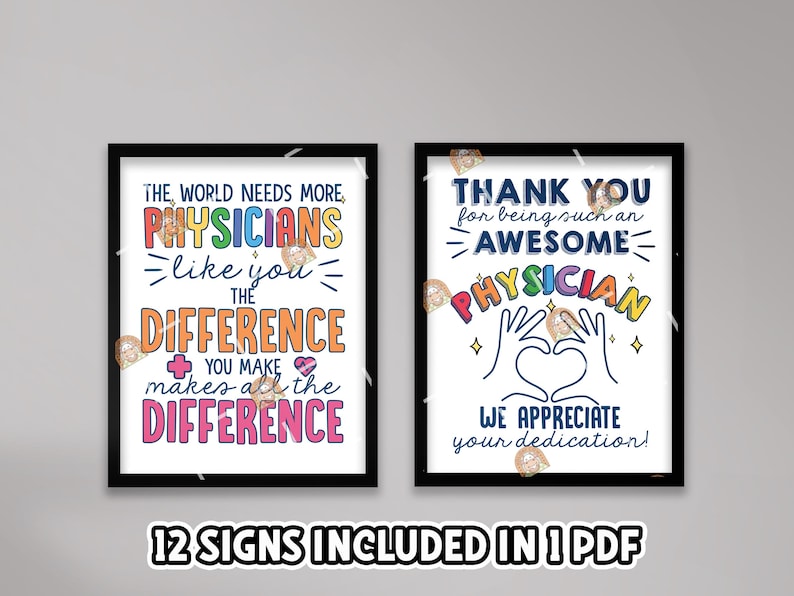 National Physicians Week Signs Printable, Thank You Physician Week ...