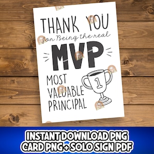 Cadeau pour directeur d'école, panneau d'appréciation imprimable pour directeur d'école, cadeau pour le mois des directeurs d'école nationaux, carte de remerciement pour directeur d'école, cadeau de directeur d'école drôle
