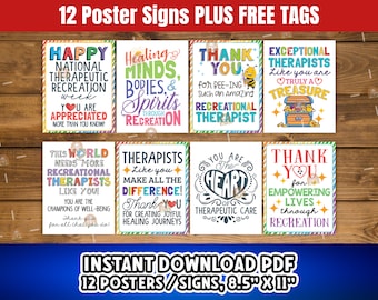 National Therapeutic Recreation Week Signs Printable, Recreational