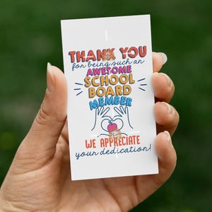 Etiqueta de presente para membro do conselho escolar, etiqueta para impressão do mês de reconhecimento do conselho escolar, etiqueta de agradecimento ao conselho escolar, etiqueta para o conselho escolar