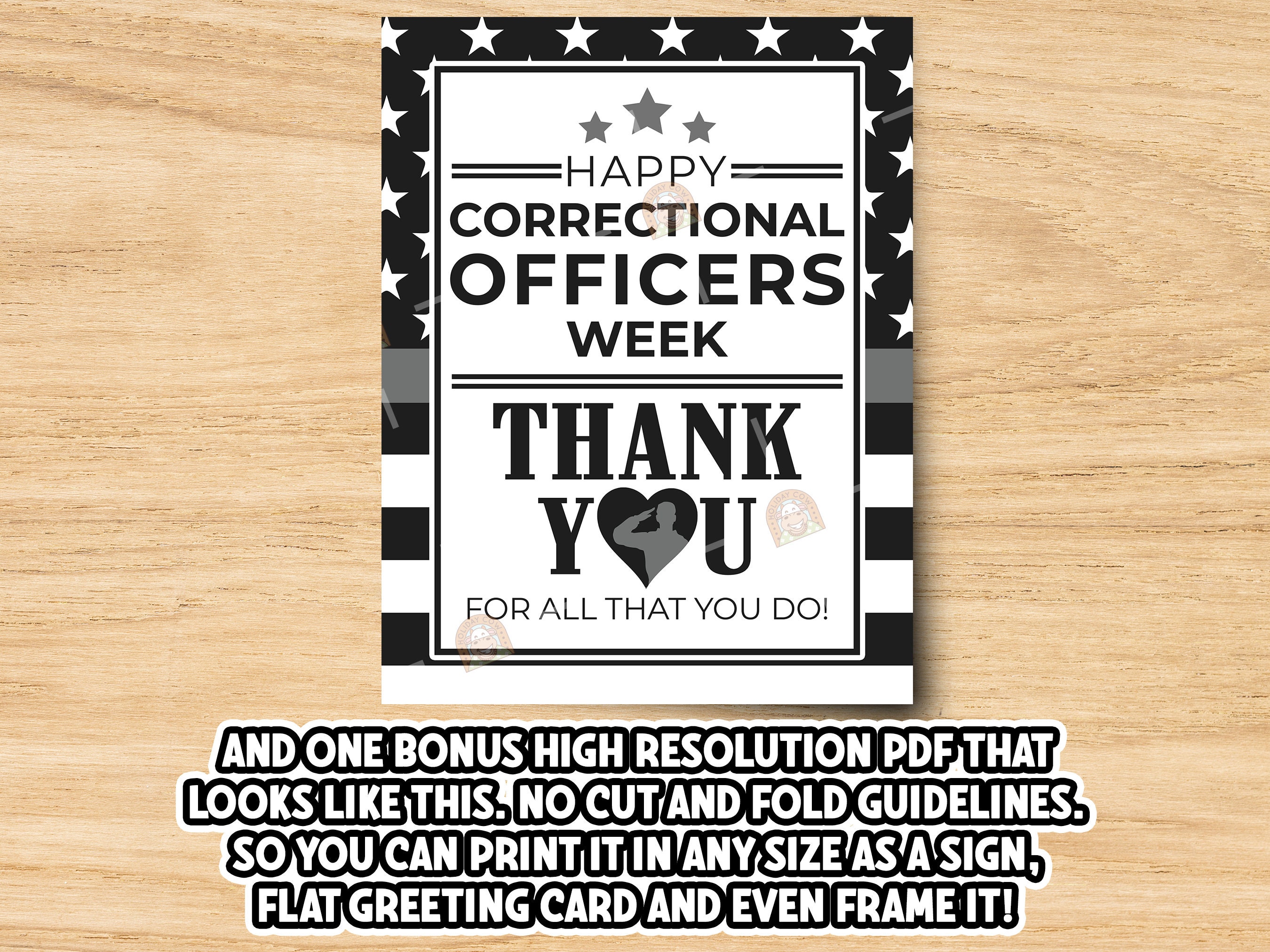 Correctional Officers Week Gift Printable, Correctional Officer Week