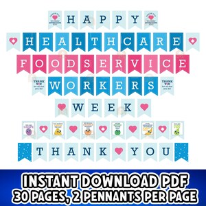 Healthcare Food Service Week Banner Printable, Healthcare Food Service Workers Week Banner, Food Service Banner, Food Service Week Decor
