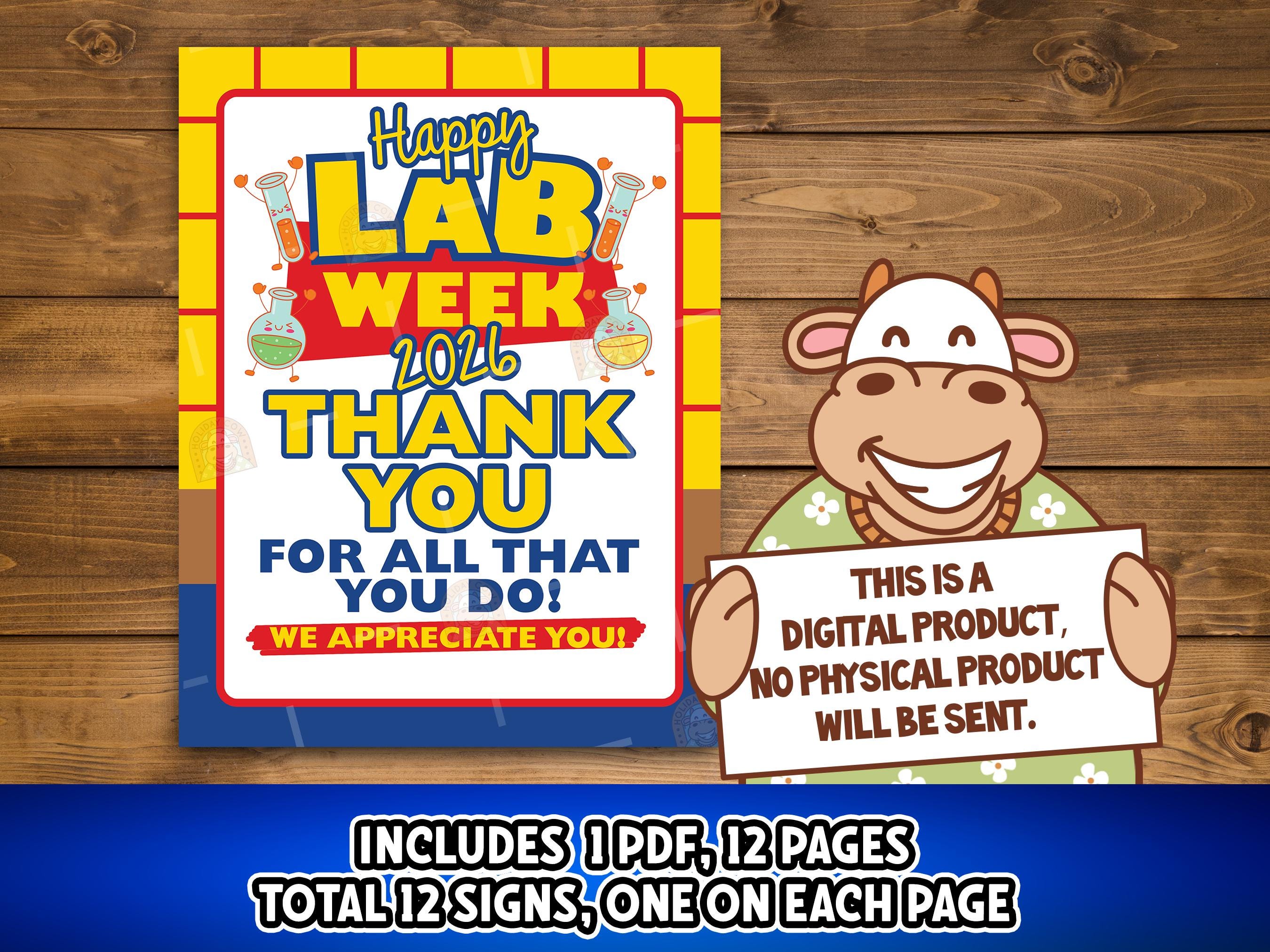Lab Week 2026 Printable Signs, Lab Week Décor, Lab Story Theme Posters ...