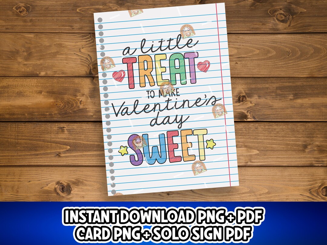 School Valentine Printable Card, Valentine Teacher Gift, Class ...