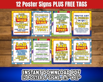 Lab Week 2026 Printable Signs, Lab Week Décor, Lab Story Theme Posters