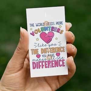 Printable Volunteer Gift Tag, Volunteer Tag, Volunteer Thank you Volunteer Month Gift Tag for Volunteer, Volunteer Week, Volunteer Treat Tag
