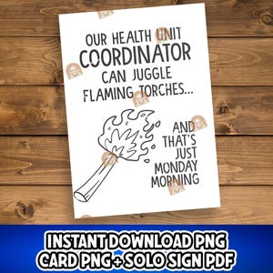Health Unit Coordinator Week Card Printable, Funny HUC Week Gift, HUC Week Card, HUC Appreciation Week Sign, Huc Day Gift, Huc Thank you