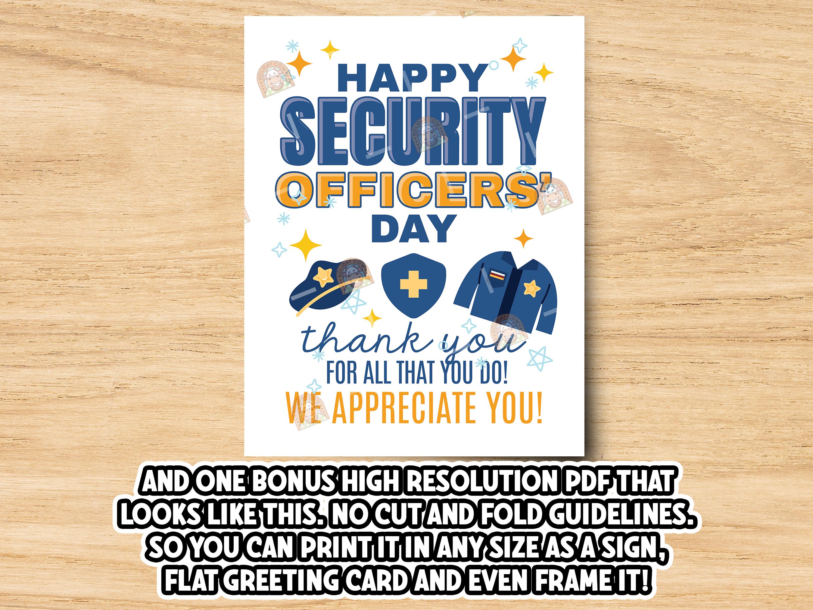 Printable Security Officers Day Card, Security Officers Appreciation ...