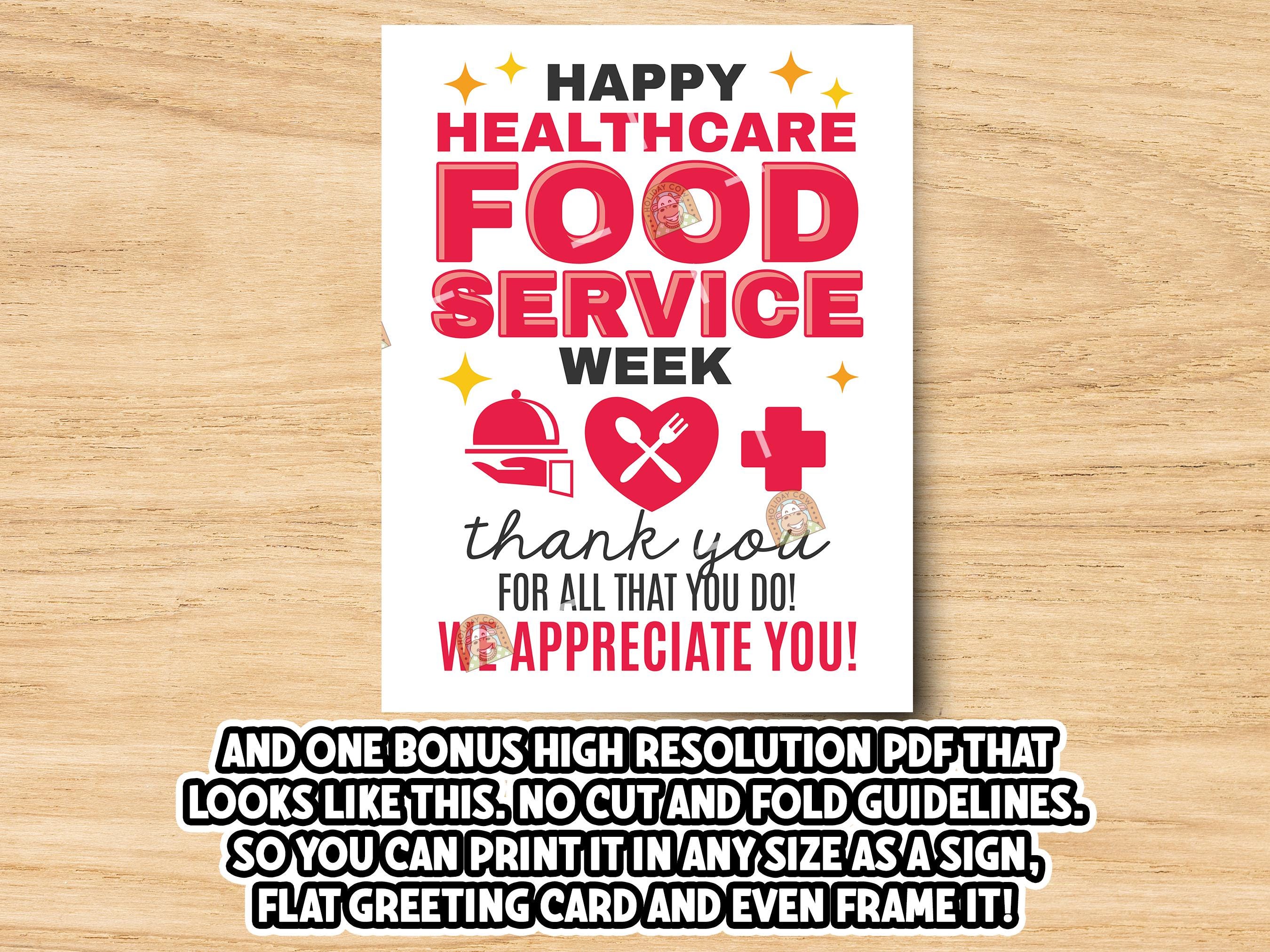 Healthcare Food Service Week Card Printable, Healthcare Food Service ...