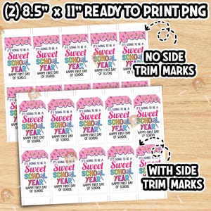 First Day of School Sweet Treat Tag, Back to School Printable Tags, Its ...