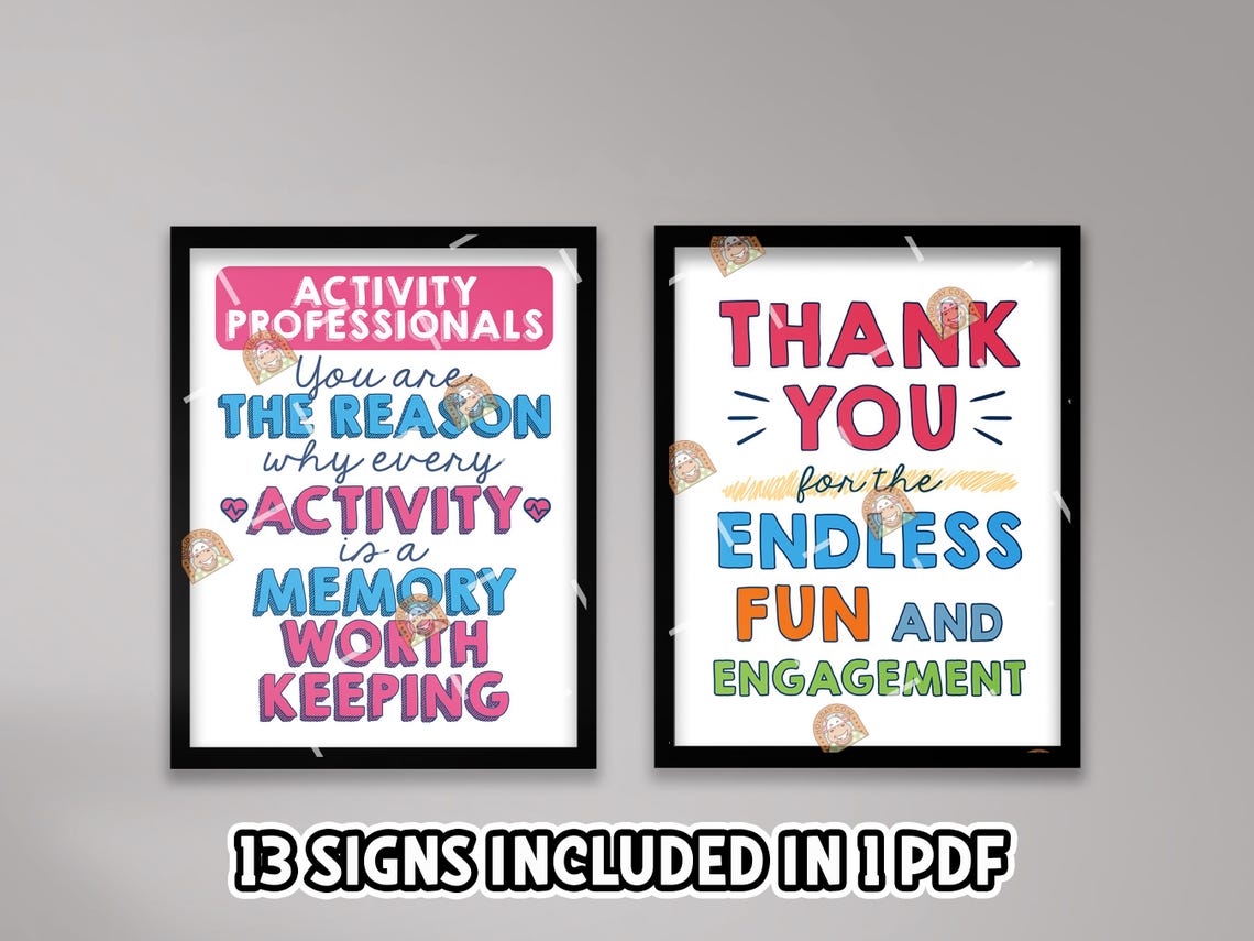 Activity Professionals Week Printable Signs, Activity Professionals ...