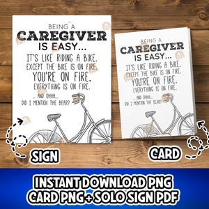 Caregiver Gift, Family Caregivers Month Card Printable, Caregiver Appreciation Month Gift for Caregiver Thank you Gift, Caregiver Sign bild 2