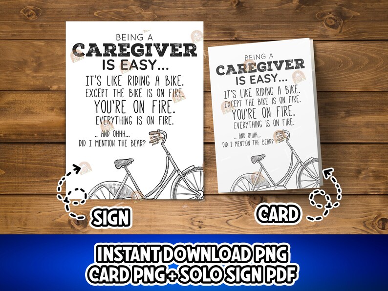 Caregiver Gift, Family Caregivers Month Card Printable, Caregiver Appreciation Month Gift for Caregiver Thank you Gift, Caregiver Sign bild 2