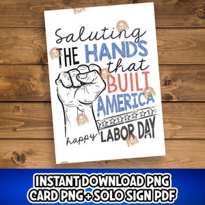 Labor day Card Printable, Happy Labor Day Sign, Labor day Gift, American workers Day, Patriotic Labor Day, USA Employee Labor Day Poster