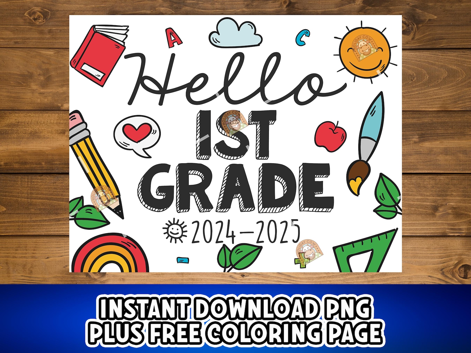 First Day of 1st Grade Sign, First Day of School Sign Printable, Back ...