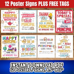Principal Appreciation Month Sign Printable, National Principals' Month Decor, School Principal Thank You Gift, Principal Month Poster