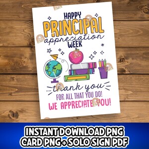 Principal Appreciation Week Gift Printable, National Principals Week Card, School Principal Thank You Poster, Happy Principals' Week Sign