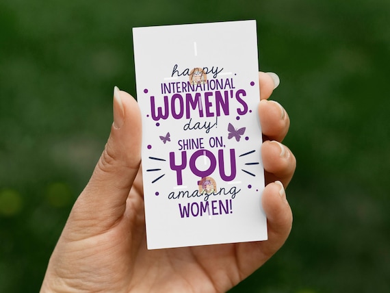 Women's Day Gift tag Printable, International Women's Day Tag, Happy Women's Day Cookie Tag, Women's Day Favor Tags, IWD Tag for Women