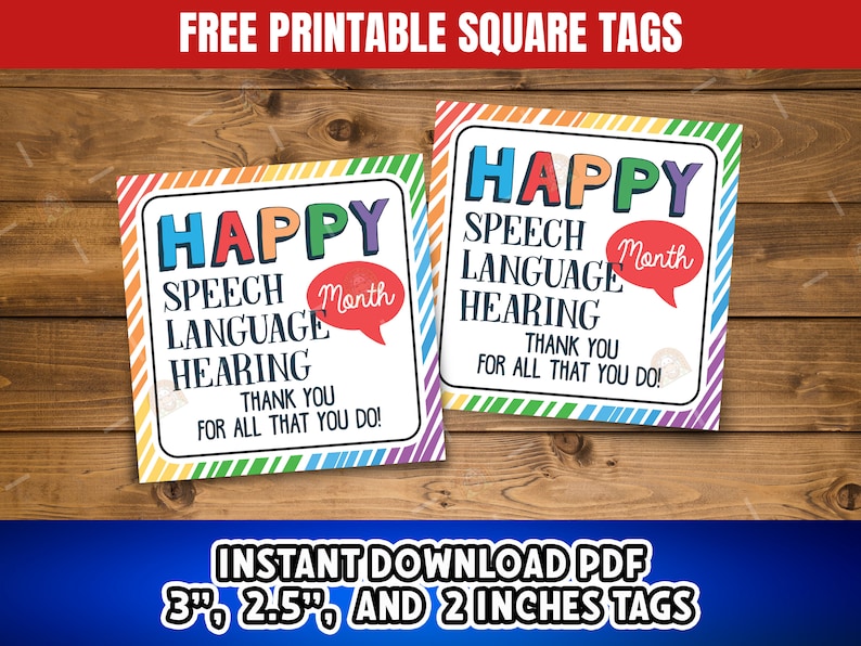 National Speech Language Hearing Month Signs Printable, Speech Language ...