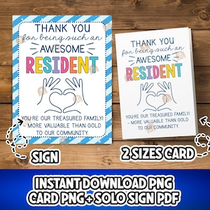 Assisted Living Week Gift for Residents, Printable Assisted Living Week Card for Resident Appreciation, Senior Care Gift, Resident Gift