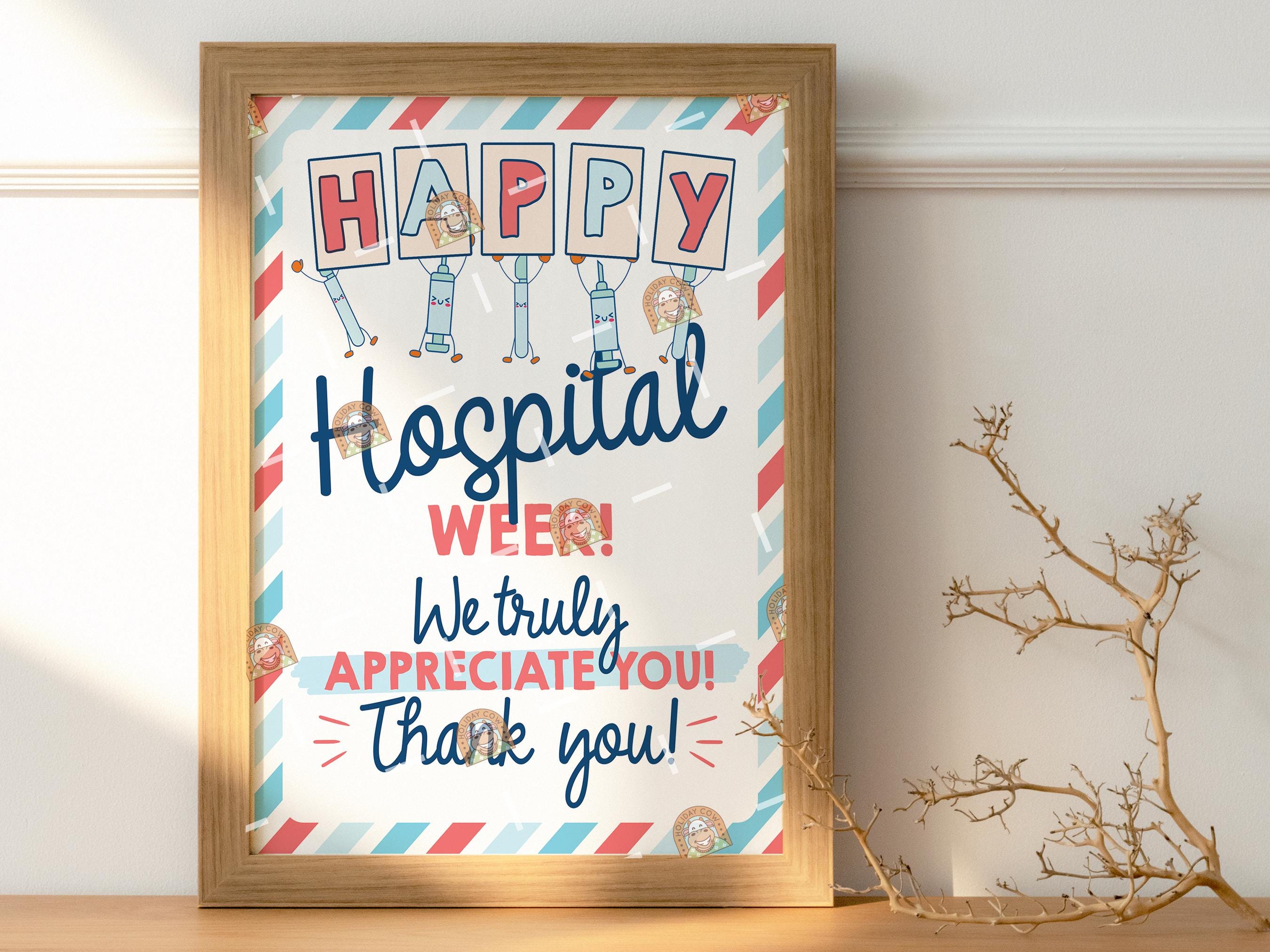 Hospital Week Sign Printable, Hospital Week Gift for Hospital Week ...