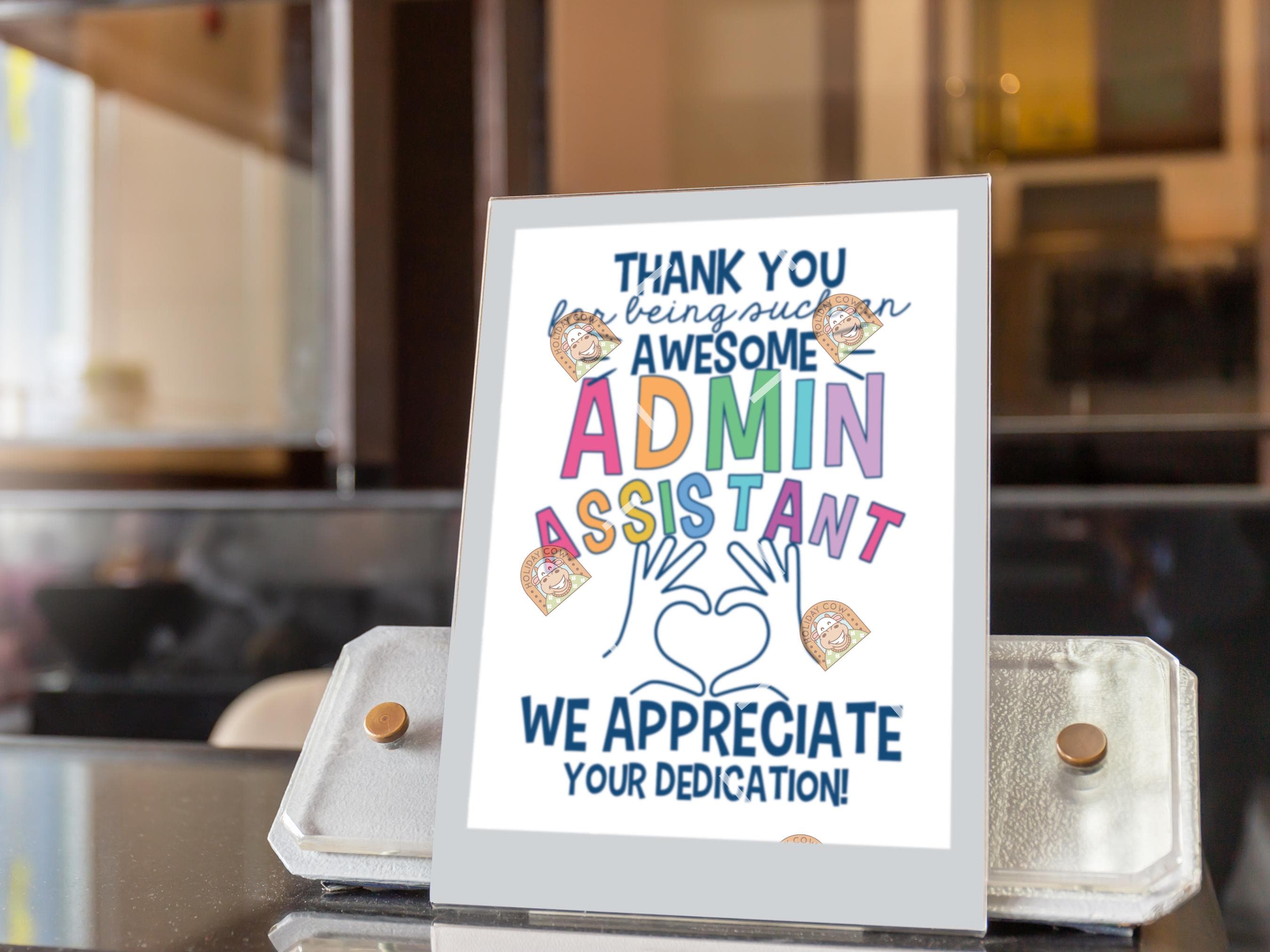 Admin Assistant Gift, Printable Admin Day Card, Thank You Admin Week ...