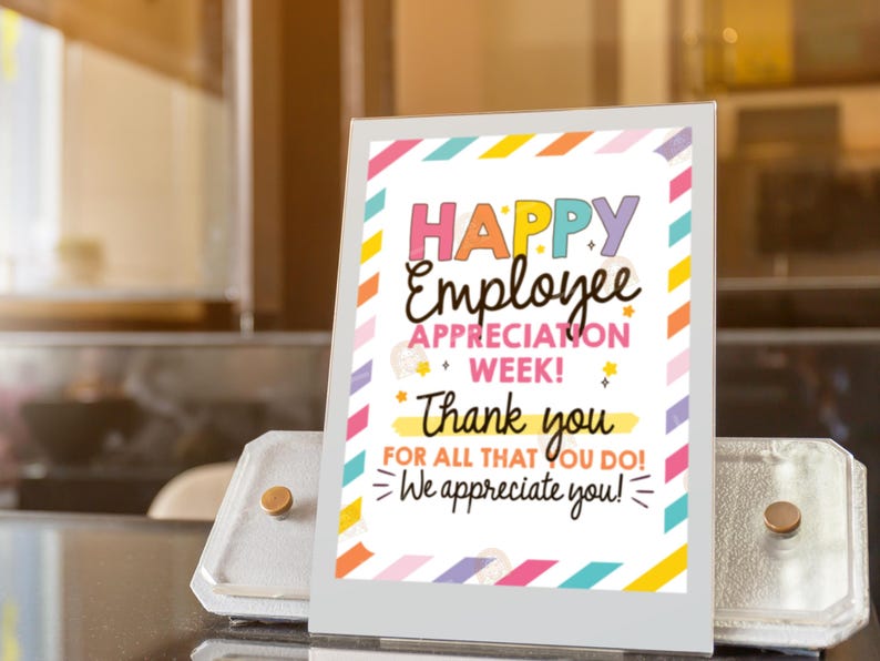 Employee Appreciation Week Printable Signs, Thank You Employee ...
