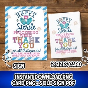 Sterile Processing Week Printable Poster, Sterile Processing Tech Gifts, SPD Week Card, Central Service Week Sign, SPD Appreciation Decor