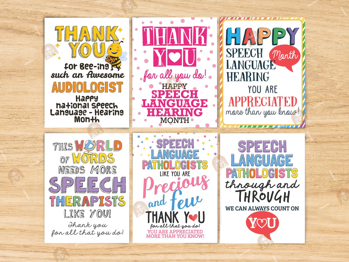 National Speech Language Hearing Month Signs Printable, Speech Language ...