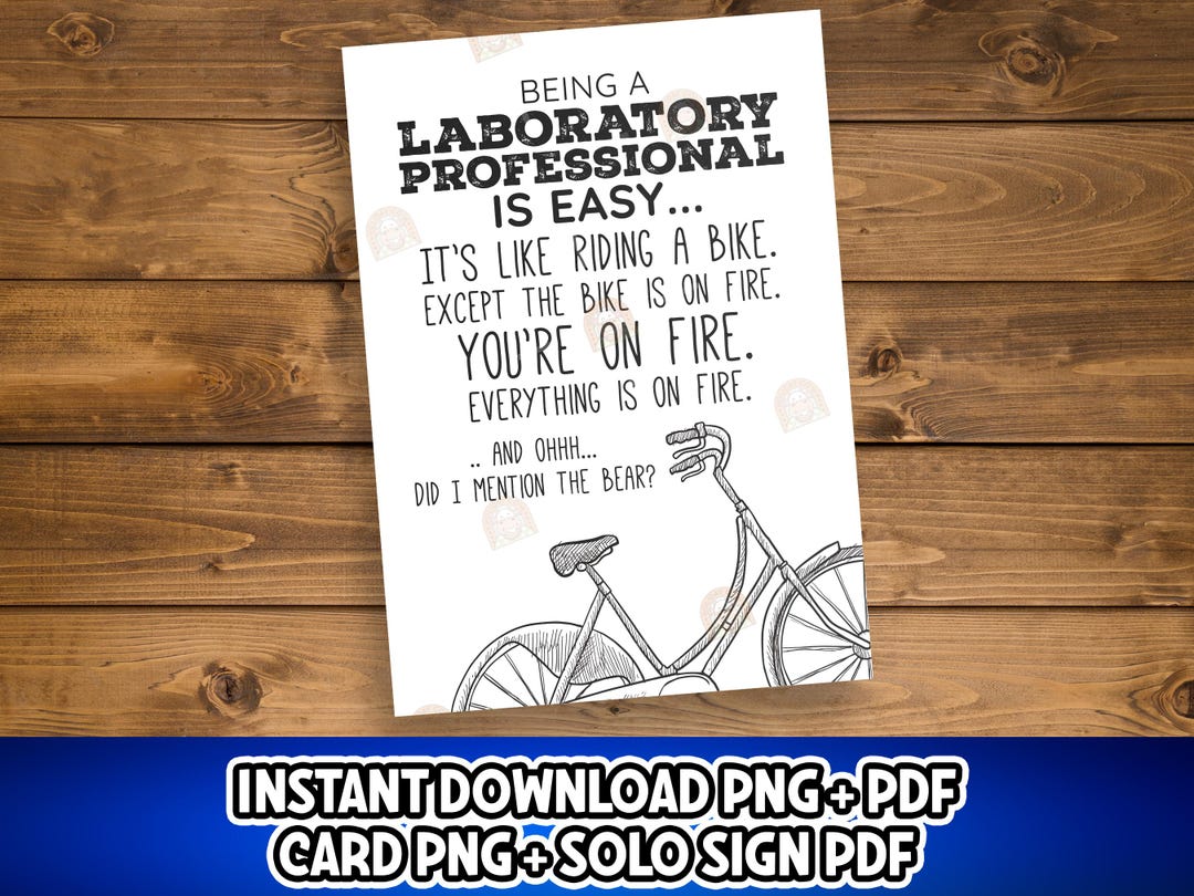 Funny Lab Week Printable Sign, Laboratory Professionals Gift for Lab ...