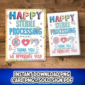 Sterile Processing Week Printable Poster, Sterile Processing Tech Gifts, SPD Week Card, Central Service Week Sign, SPD Appreciation Decor