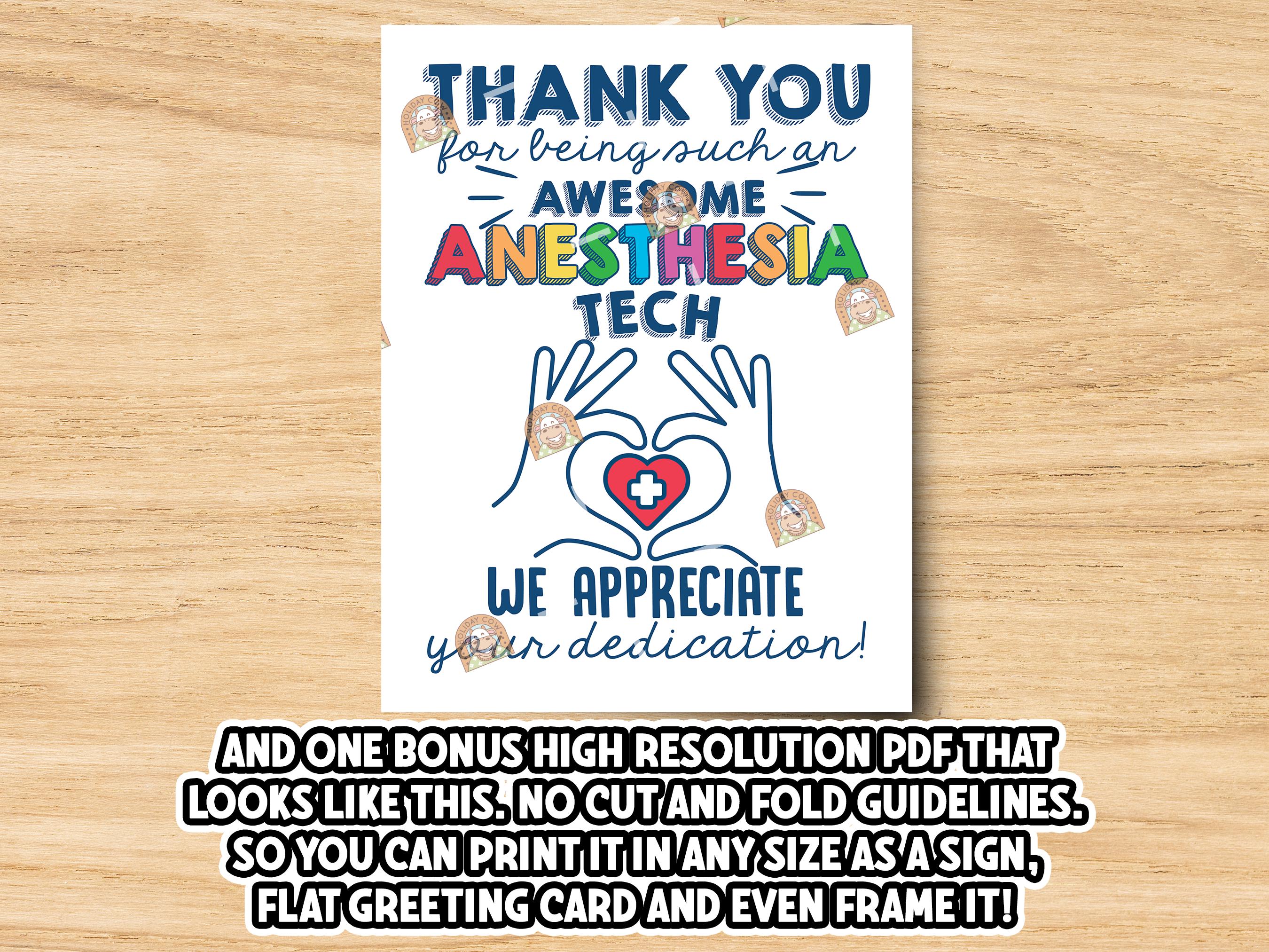 Anesthesia Tech Gift Printable, Anesthesia Tech Week Sign, Anesthesia ...