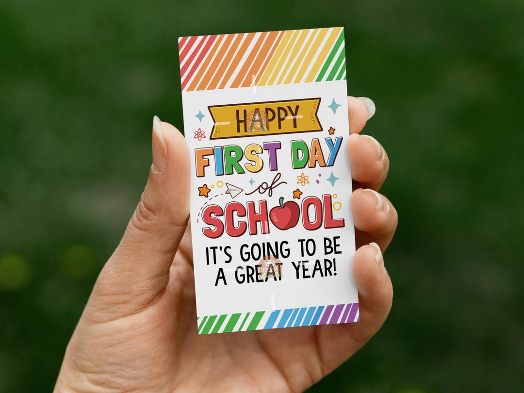 First Day of School Tag, Back to School Tags Printable, 1st Day School ...