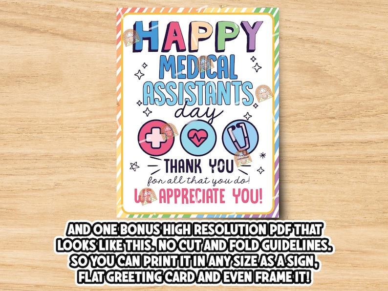 Medical Assistant Message Medical Assistant Day Card Printable, Medical Assistant Gift, Happy MA ...