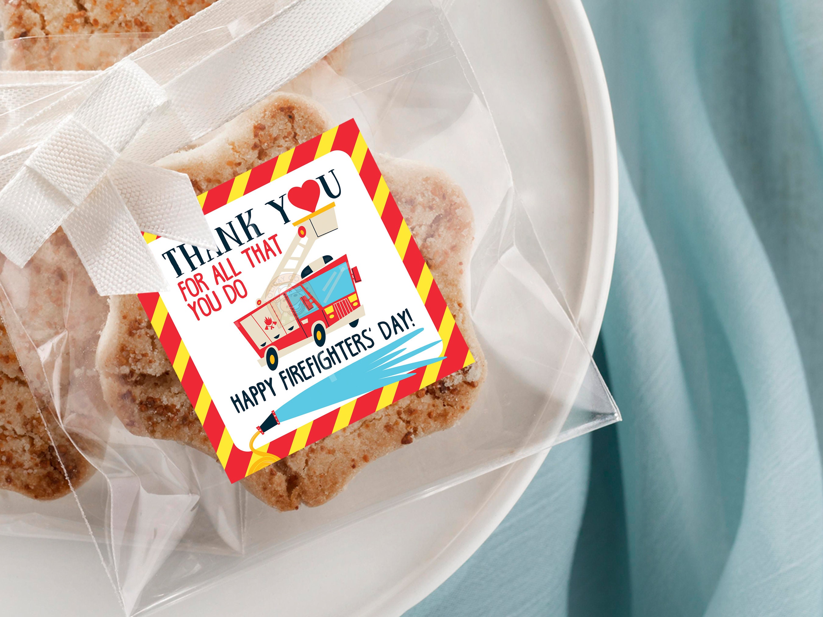 Firefighter Day Gift Tags Printable, Firefighter Appreciation Tags ...