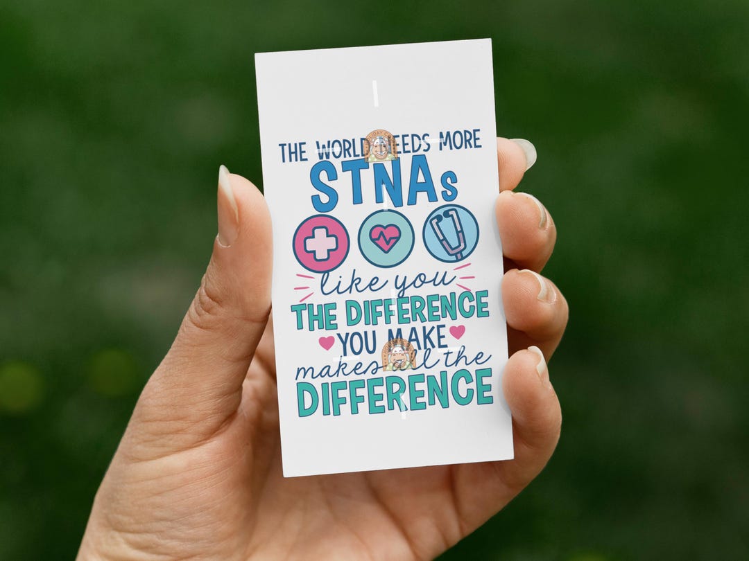 STNA Gift Tag, STNA Tag Printable, Thank You Stna Appreciation Tag for ...