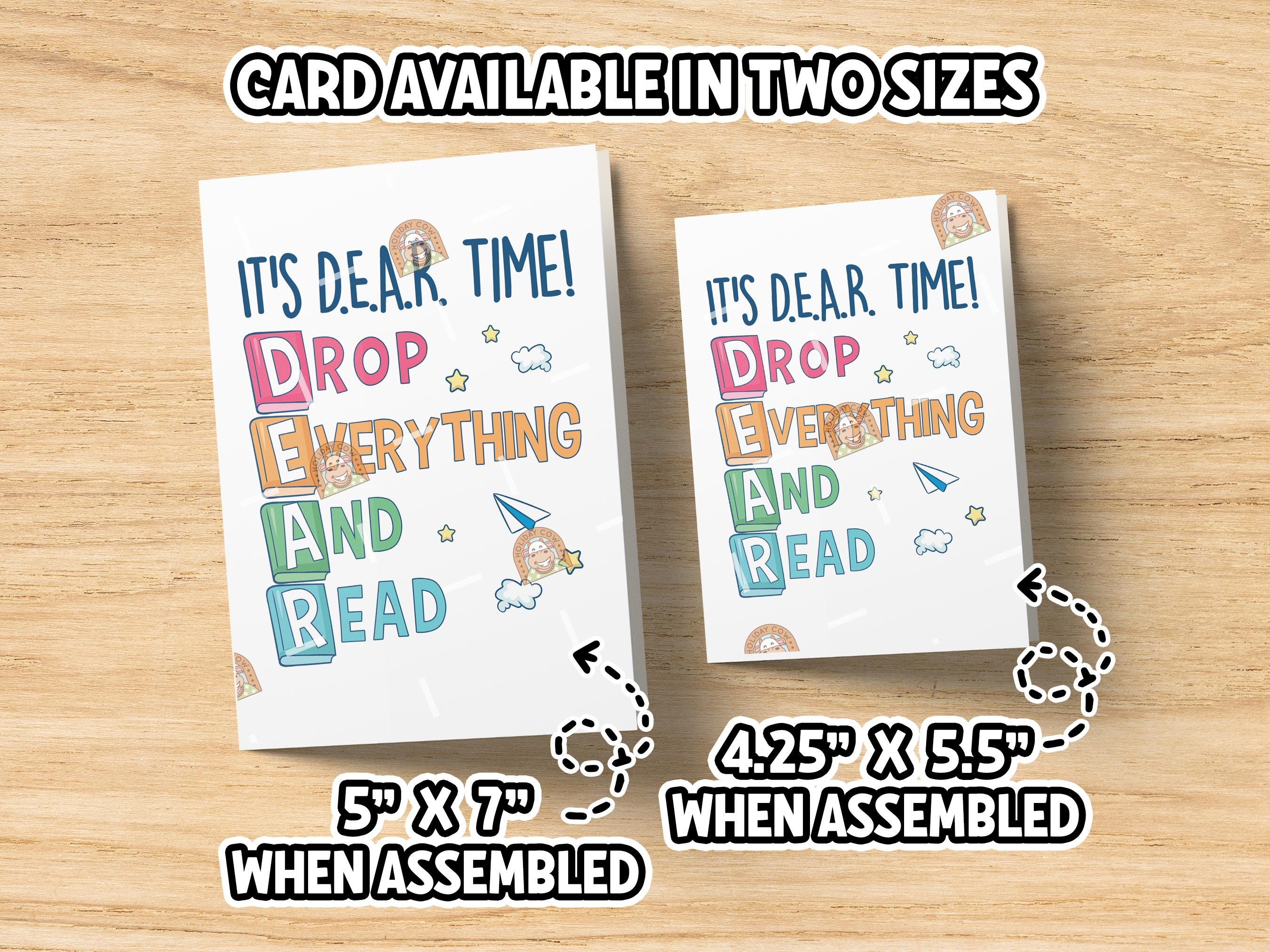 Dear Rtime Drop Everything and Read Day Sign Printable, D.E.A.R Time Card, Library ...