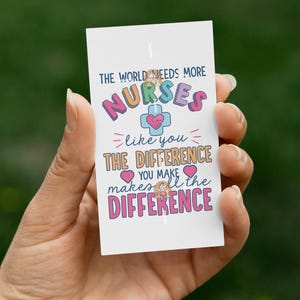 Nurse Gift Tag, Printable Nurse Tag, Nurse  Appreciation Tag for Nurses, School Nurse Day Tag, Thank you Nurse Cookie Tag, Nurses Week Tag