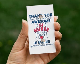Printable GI Nurse Gift tag, GI Nurses and Associates Week Tag, Thank you GI Nurse Tag, Gi Nurse Appreciation, Gi Week Gift Tag for Gi Nurse
