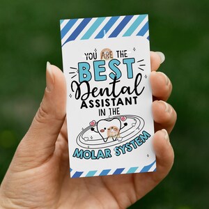 Etiqueta de presente para assistente de dentista para impressão, Obrigado assistente de dentista, Etiqueta de presente para a semana do assistente de dentista, Etiqueta de presente para assistente de dentista, Etiqueta da semana do dentista