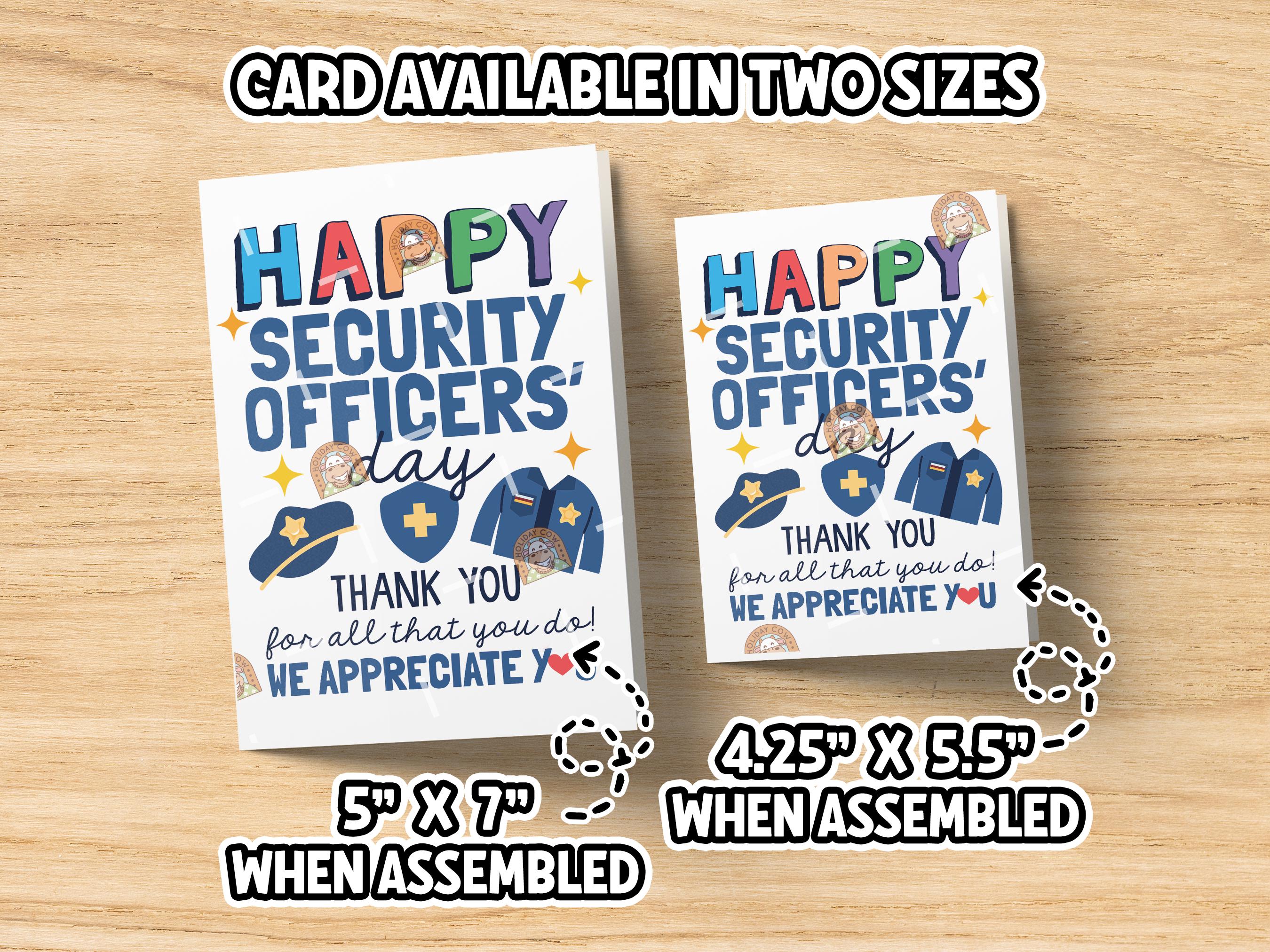 Security Officers Day Card Printable, Security Officers Appreciation ...