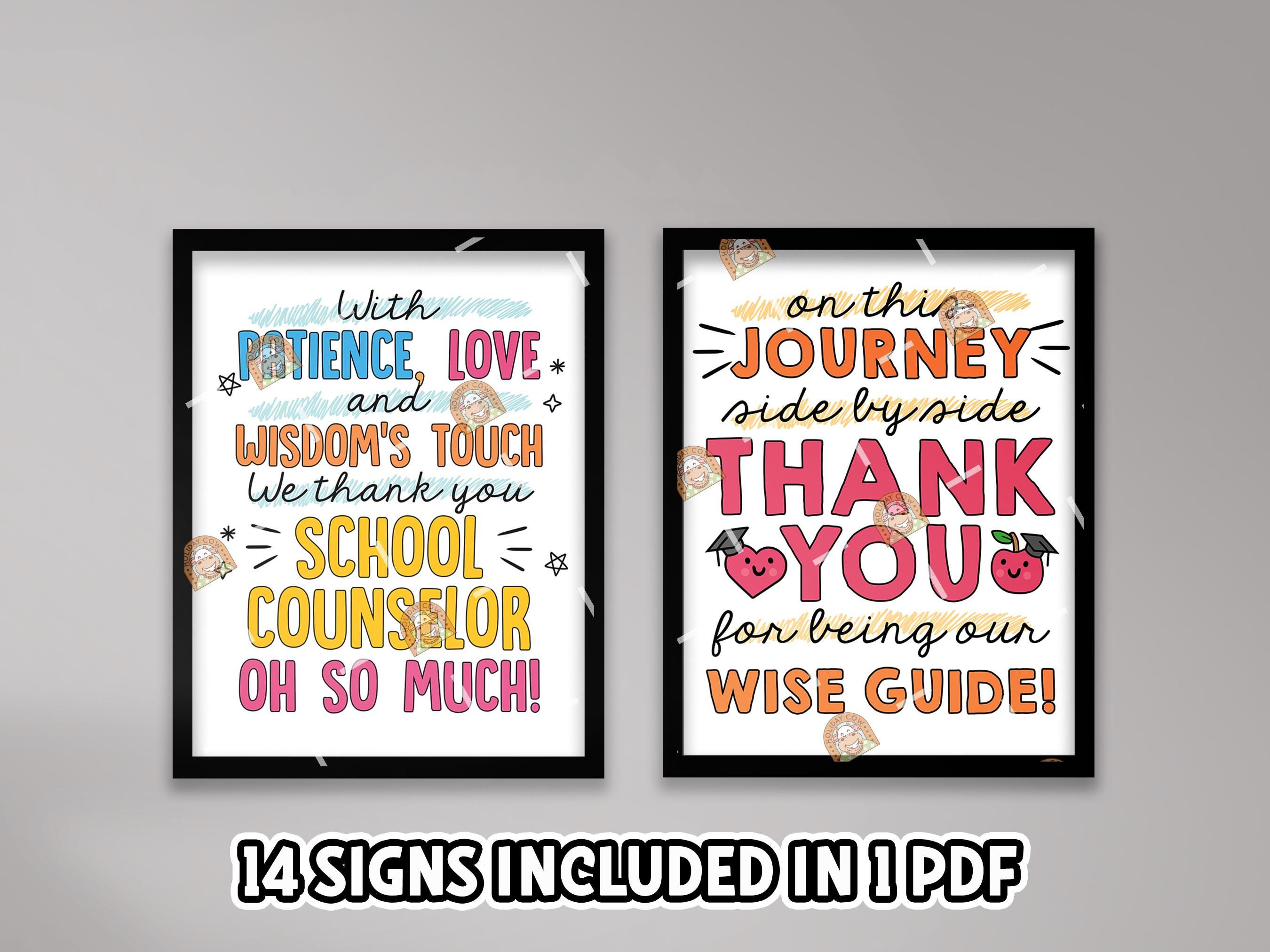 National School Counseling Week Signs Printable, School Counseling Week ...