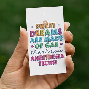 Anesthesia Tech Gift Tag, Anesthesia Tech Week Tag Printable, Anesthesia Technologists Day Tag, Anesthesia Technician Appreciation Gift Tag