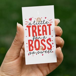 Boss Valentines Geschenkanhänger druckbar, Danke Boss Geschenkanhänger, Valentine Boss Tag, Valentines Boss Geschenkanhänger, Valentine Treat Tag für Boss