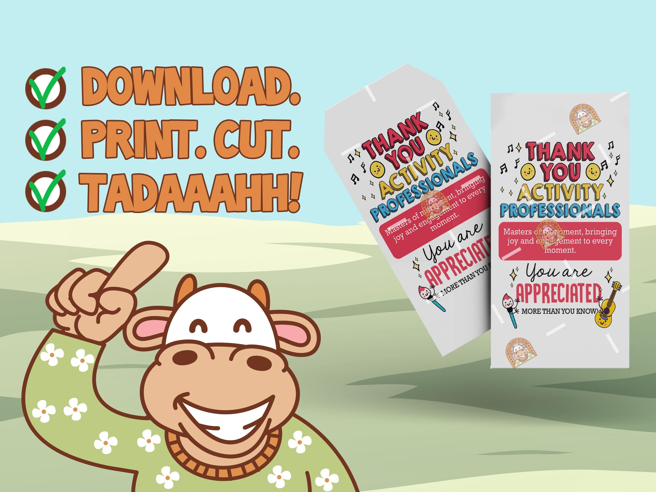 Activity Professionals Gift Tag, Printable Activity Professionals Week ...
