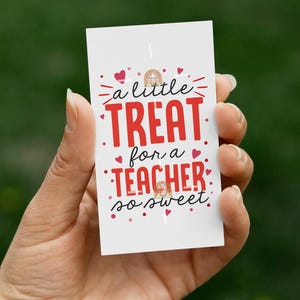 Étiquette de faveur imprimable Saint-Valentin pour les enseignants, étiquette-cadeau Saint-Valentin pour enseignant de garderie, étiquette de remerciement pour enseignant de la Saint-Valentin, étiquette de la Saint-Valentin à l'école