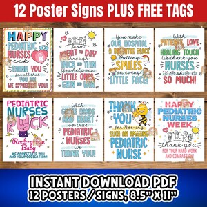 Pediatric Nurses Week Sign Printable, Thank you Pediatric Nurse Gift, Pediatric Nurses Week Poster, Pediatric Nurse Appreciation, Pedi Nurse