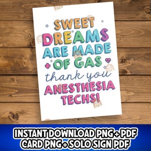 Printable Anesthesia Tech Gift, Anesthesia Tech Week Card, Anesthesia Technologists Day Sign, Anesthesia Technician Appreciation Poster
