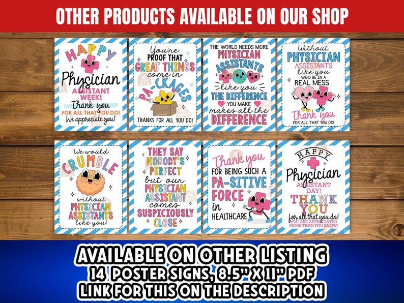 Pa Week Printable Sign PA Week Sign, Printable PA Week Card, Physician Assistant Week Gift ...