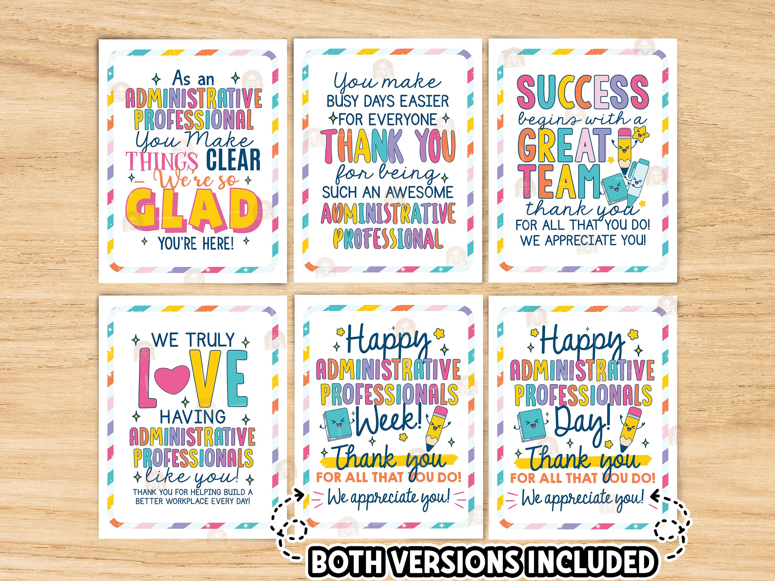 Administrative Professionals Day Signs Printable, Administrative Week ...